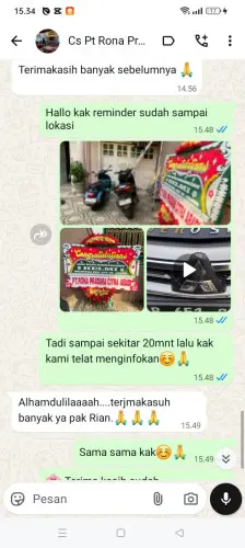Testimonial Papan Bunga cigoong selatan